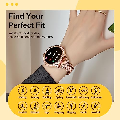 soinfo Smart Watch for Women with Answer/Make Call, Bluetooth Smartwatch for Android iOS Phones Blood Pressure Watch Sport Fitness Watch Waterproof Activity Tracker with Heart Rate Sleep Monito