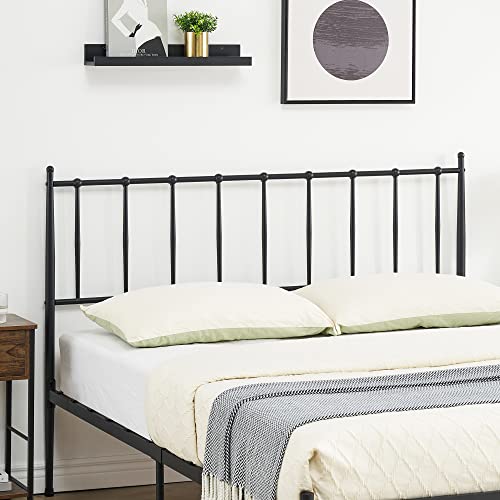 IDEALHOUSE Metal Bed Frame Queen with Headboard, 14 Inch Bed Frame Queen Size, Queen Size Heavy Duty Bed Base with Metal Steel Slats Support, No Box Spring Needed, Black