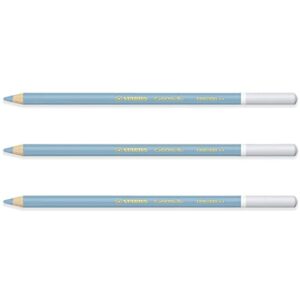 stabilo carbothello pastel pencils, pack of 3, sky blue (440)