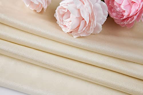 Mohoeey 20ft Ivory Wedding Curtains Arch Draping Fabric Ceremony Backdrop Decorations for Wedding Ceremony Party Ceiling Decor(2Panels)