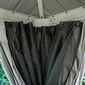 Sojag Accessories Set of 4 12' x 14' Curtains for Messina and Mykonos Outdoor Gazebo Models, Taupe