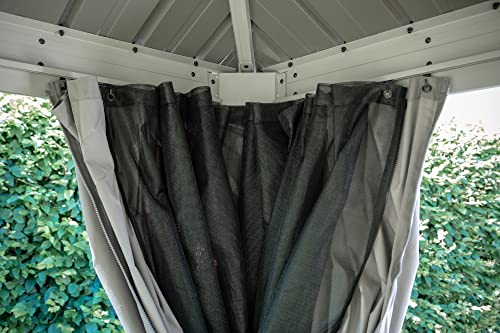 Sojag Accessories Set of 4 12' x 14' Curtains for Messina and Mykonos Outdoor Gazebo Models, Taupe