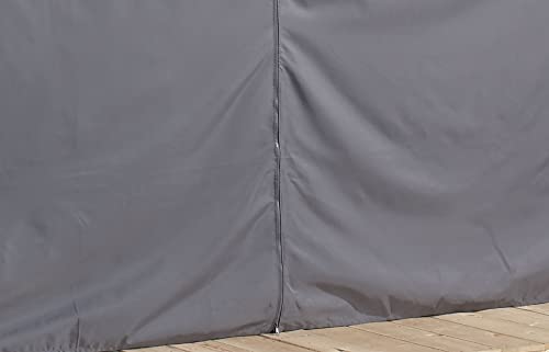 Sojag Accessories Set of 4 12' x 14' Curtains for Monaco/Messina/Mykonos Outdoor Gazebo Models, Grey