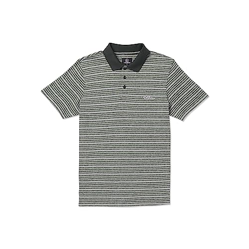 Volcom Men's Static Stone Short Sleeve Polo, Stealth