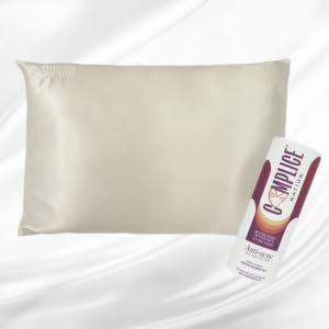 complice nation premium anti acne silk pillowcase (w/silver tech) 100% pure mulberry silk - 22momme highest grade 6a pillowcases for hair and skin, breathable, cooling, anti-aging, w/pull zipper.