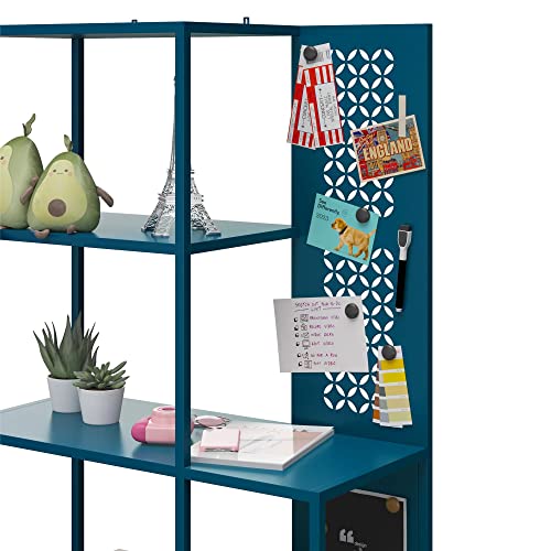 Mr. Kate Annie Metal Bookcase, Deep Blue Ocean