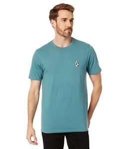 volcom men's deadly stone modern fit short sleeve tee, service blue