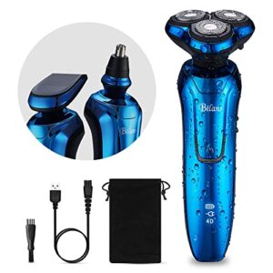 electric razor for men, electric shavers for men, men's electric razors for shaving face rotary led display, electric razors for men face cordless floating head rechargeable waterproof wet dry