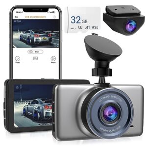 dash cam front 1080p fhd dash camera for cars with 2" screen dashboard cam 170°wide angle wdr parking mode accident lock night version g-sensor loop recording 24h parking monitoring support 128gb max