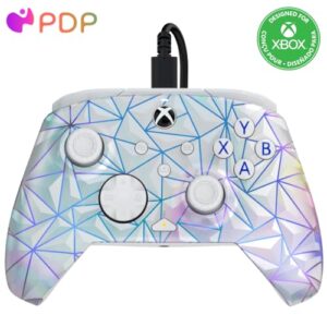 pdp gaming rematch advanced wired controller for xbox series x|s/xbox one/pc, customizable, app supported - frosted diamond (amazon exclusive)
