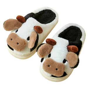 innaper toddler cow slippers kids fuzzy slippers cute animal slippers, toddler house slippers girls kawaii cow cotton slippers