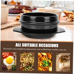 Yardenfun 1pc Korean Miso Soup Pot Korean Spoons Portable Stove Japanese Soup Bowls Kimchi Jjigae Pot Ceramic Stew Pot Stew Soup Pot Kitchen Cookwares Korean Ceramic Casserole Home Stove Pot