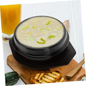 Yardenfun 1pc Korean Miso Soup Pot Korean Spoons Portable Stove Japanese Soup Bowls Kimchi Jjigae Pot Ceramic Stew Pot Stew Soup Pot Kitchen Cookwares Korean Ceramic Casserole Home Stove Pot