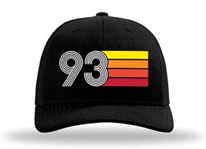 neweleven 30th birthday gifts for men women - vintage 1993 30th birthday decorations men women - retro trucker hat (1993 black)