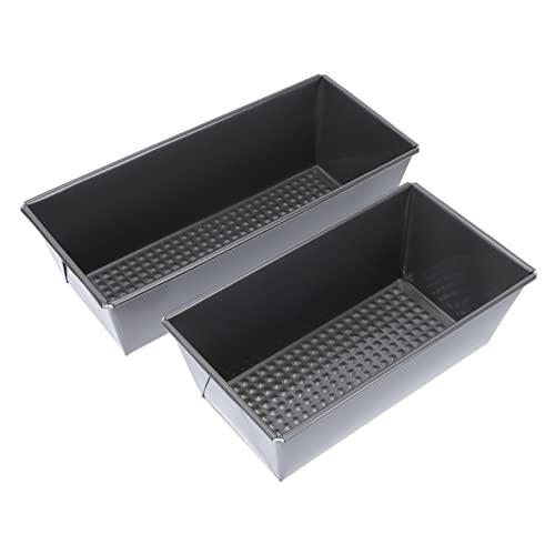 Happyyami 2pcs Mold Honeycomb Toast Box Roaster Pan with Lid Mini Loaf Pans with Lids Cookie Molds Bread Tin with Lid Oven Nonstick Loaf Pan Non- Stick Cake Baking Mold Non Stick Bread Molds