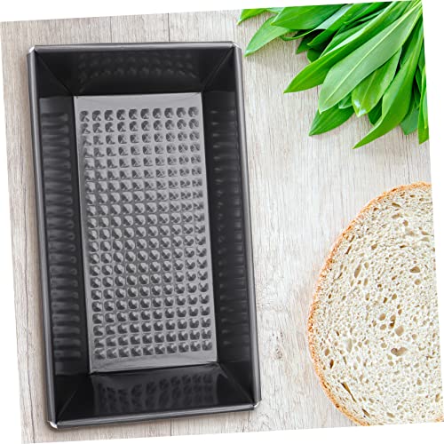 Happyyami 2pcs Mold Honeycomb Toast Box Roaster Pan with Lid Mini Loaf Pans with Lids Cookie Molds Bread Tin with Lid Oven Nonstick Loaf Pan Non- Stick Cake Baking Mold Non Stick Bread Molds