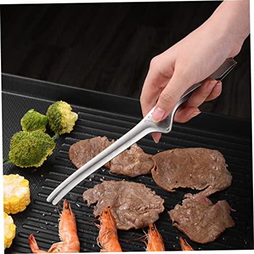 Stainless Steel BBQ Tongs Non-slip Korean BBQ Tongs Self-standing Grill Tongs for Cooking Utensils Candy Making Accessories