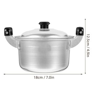 Stock Pot with Lid Korea Ramen Pot Noodle Cooking Pot Kitchen Stock Pot Congee Cookware Saucepan Ramyun Pot with Handle for Soup Milk Butter Stew Pasta Korean Noodle Pot