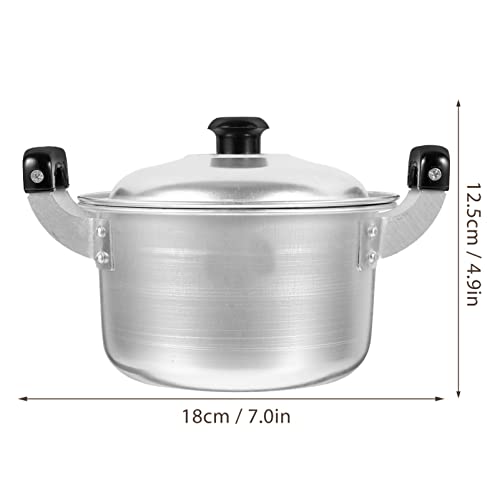 Stock Pot with Lid Korea Ramen Pot Noodle Cooking Pot Kitchen Stock Pot Congee Cookware Saucepan Ramyun Pot with Handle for Soup Milk Butter Stew Pasta Korean Noodle Pot