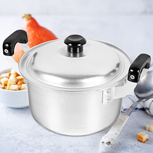 Stock Pot with Lid Korea Ramen Pot Noodle Cooking Pot Kitchen Stock Pot Congee Cookware Saucepan Ramyun Pot with Handle for Soup Milk Butter Stew Pasta Korean Noodle Pot