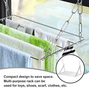 Drying Rack Clothing Hanging Drying Rack Clothing Clothes Drying Rack Space-Saving Clothes Drying Rack for Towels Baby Clothes Lingerie Shoes Socks Laundry Rack Drying