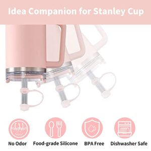 For Stanley Cup Accessories H2.0, Including 2 Stanley Cup Spill Stopper, 2 Stanley Straw Cap Cover, 2 Stanley Tumbler Leak Proof Plug, Silicone Accessories for Stanley 40 oz 30 oz Tumbler with Handle