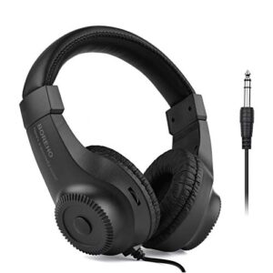 linxing wired stereo headphones over-ear headset with 50mm driver 6.5mm plug for recorg ing music appreciation black (not for pc)