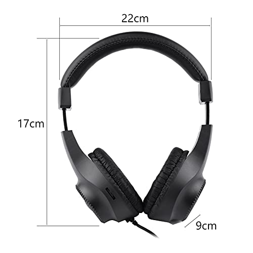 LINXING Wired Stereo Headphones Over-Ear Headset with 50mm Driver 6.5mm Plug for Recorg ing Music Appreciation Black (NOT for PC)