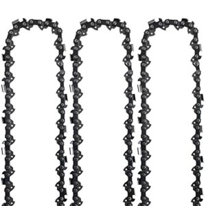 Opuladuo 3PC 8 Inch Replacement Chain for RYOBI P4360 RY43160 P4361, 8 in. Pole Saw Chain for WORX WG349.9 WG349-3/8" - .043" - 33 DL