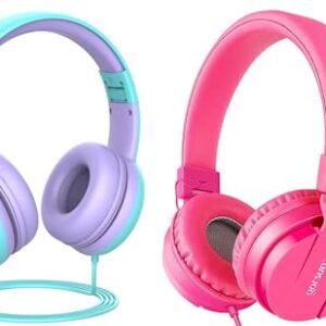 gorsun Kids Headphones with Limited Volume, Toddler Headphones for Boys and Girls, Children's Headphone Over Ear, Wired Headset Earphones for Children