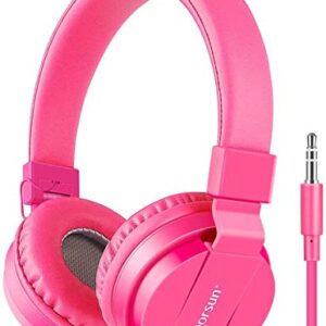 gorsun Kids Headphones with Limited Volume, Toddler Headphones for Boys and Girls, Children's Headphone Over Ear, Wired Headset Earphones for Children