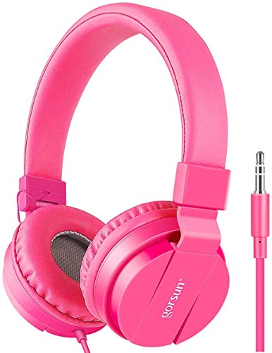 gorsun Kids Headphones with Limited Volume, Toddler Headphones for Boys and Girls, Children's Headphone Over Ear, Wired Headset Earphones for Children