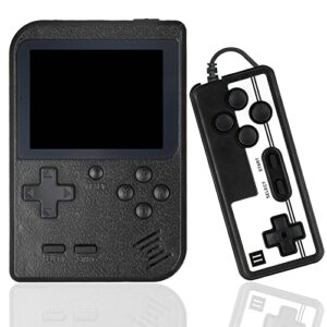 heramie handheld retro game console with 500 classic fc games console, portable retro video game console 3.0-inch color screen support for connecting tv and two players for kids adults-black