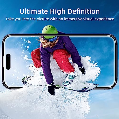 Ruwa Privacy Screen Protector for iPhone 14 Pro Max [3-Pack] [6.7 Inch] Display Tempered Glass Film with Easy Installation Alignment Frame, 9H Hardness, Scratch Resistant, Case Friendly, Full Coverage