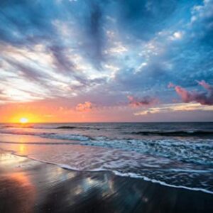 Coastal Photography Print (Not Framed) Picture of Scenic Sunrise Over Beach at Hilton Head Island South Carolina Ocean Wall Art Beach House Decor (8" x 10")