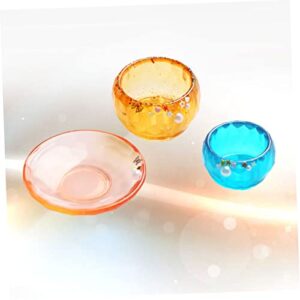 COHEALI 3pcs Silicone Tray Resin Tray Resin Molds Silicone Resin Mold Containers Mini Bowl Silicone Crystal Drop Mold DIY Dish Mold Delicate Silicone Molds Epoxy Resin Silicone Bowl Dishes