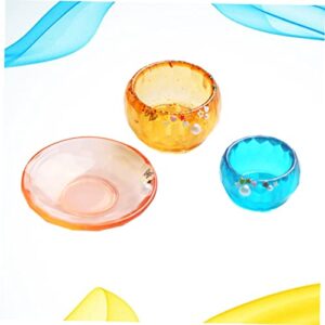 COHEALI 3pcs Silicone Tray Resin Tray Resin Molds Silicone Resin Mold Containers Mini Bowl Silicone Crystal Drop Mold DIY Dish Mold Delicate Silicone Molds Epoxy Resin Silicone Bowl Dishes