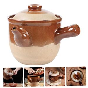 HEMOTON Korean Hot Pot Korean Clay Pot Japanese Tea Pot Earthen Cooking Pot Chinese Medicine Cooker Chinese Herbal Casserole Medicine Boiling Pot Chinese Medicine Pot Chinese Pots Milk Pot