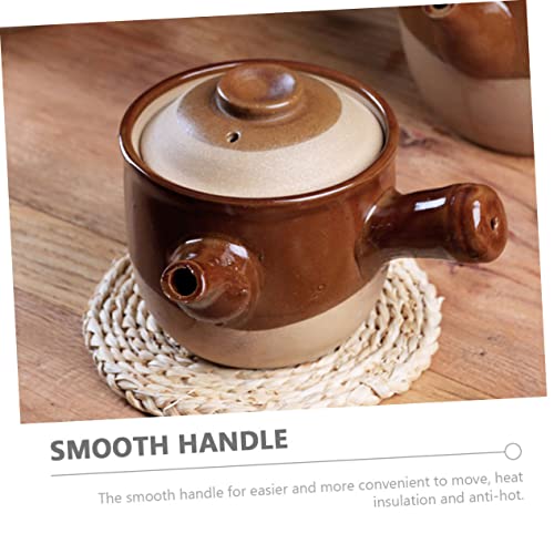 HEMOTON Korean Hot Pot Korean Clay Pot Japanese Tea Pot Earthen Cooking Pot Chinese Medicine Cooker Chinese Herbal Casserole Medicine Boiling Pot Chinese Medicine Pot Chinese Pots Milk Pot