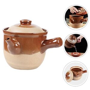 HEMOTON Korean Hot Pot Korean Clay Pot Japanese Tea Pot Earthen Cooking Pot Chinese Medicine Cooker Chinese Herbal Casserole Medicine Boiling Pot Chinese Medicine Pot Chinese Pots Milk Pot