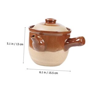 HEMOTON Korean Hot Pot Korean Clay Pot Japanese Tea Pot Earthen Cooking Pot Chinese Medicine Cooker Chinese Herbal Casserole Medicine Boiling Pot Chinese Medicine Pot Chinese Pots Milk Pot