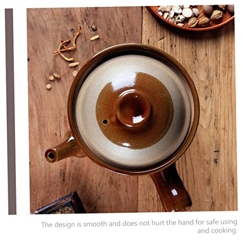 HEMOTON Korean Hot Pot Korean Clay Pot Japanese Tea Pot Earthen Cooking Pot Chinese Medicine Cooker Chinese Herbal Casserole Medicine Boiling Pot Chinese Medicine Pot Chinese Pots Milk Pot