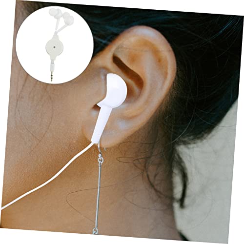 UKCOCO Wired Headphones Noise Cancelling Headphones Wired Ear Buds Headphone Wrap Noise Canceling Headphones Retractable Headphones Earplugs Earphone Soundproof Plug Sponge White