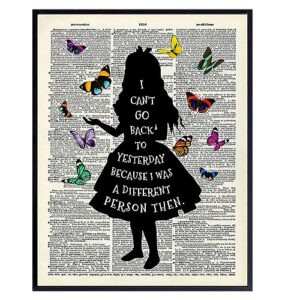 alice in wonderland quote art 11x14 - funny sayings wall decor - alice in wonderland decor - trendy room decor - womens bedroom decor - office decoration - inspirational quotes - lewis carroll