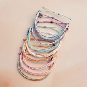 Pura Vida Bracelets Pack Spring Break Friendship Bracelet Pack - Set of 10 Stackable Bracelets for Women, Cute Bracelets for Teen Girls, Beach Bracelet & Accessories for Teens - 10 String Bracelets