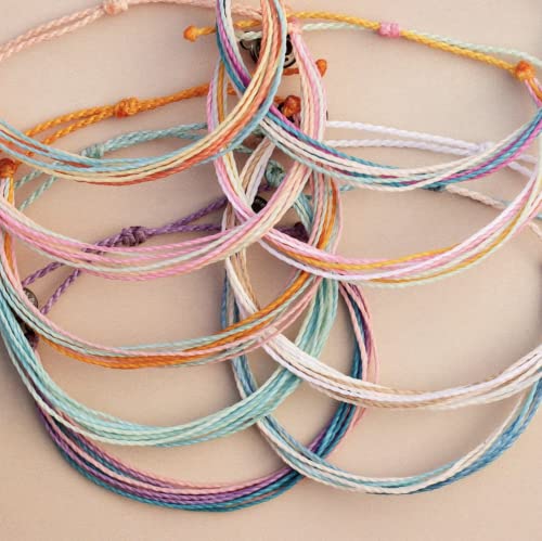 Pura Vida Bracelets Pack Spring Break Friendship Bracelet Pack - Set of 10 Stackable Bracelets for Women, Cute Bracelets for Teen Girls, Beach Bracelet & Accessories for Teens - 10 String Bracelets