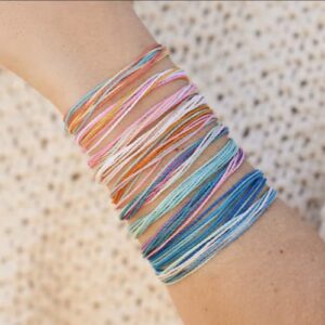 Pura Vida Bracelets Pack Spring Break Friendship Bracelet Pack - Set of 10 Stackable Bracelets for Women, Cute Bracelets for Teen Girls, Beach Bracelet & Accessories for Teens - 10 String Bracelets