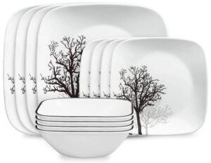 corelle® timber shadows square 12-piece dinnerware set, service for 4