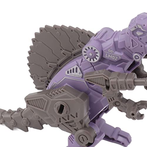 Alomejor Transforming Dinosaur Robot, Flexible Head Rotation, Endless Fun, Dinosaur Transforming Toy, Easy Assembly for Boys and Girls (Style 1)