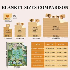 FROGS BLANKET-Cute Animal Soft Lightweight Food Flannel Blankets for Sofa Bed Travelling Camping Throw Warm Blanket Gift for Frog Lover Men Women（30''x40''for Baby/Pets）